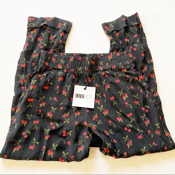 NEW Beach Riot Cherry Print Carter Ankle Pants - Picture 4 of 7